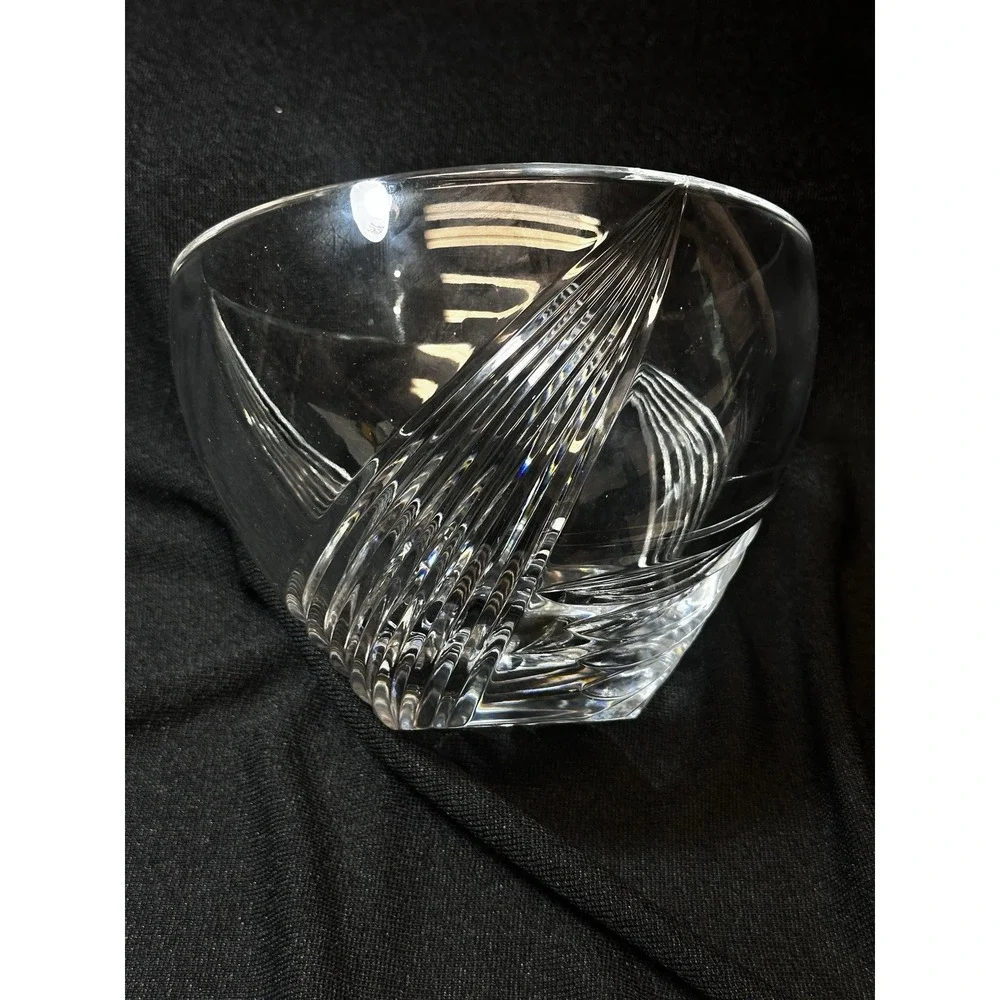 Montreux  24% Lead Crystal Candy Display Bowl Czech Republic 7